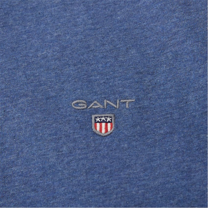 Gant T-shirts ORIGINAL SS T-SHIRT 234100 SS22 MARINE MELANGE